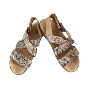 Clark Faux snakeskin print sandals